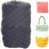 uyeoco Filato Gigante 250g Cotone Grosso Tubolare a Mano Gomitolo di Filato Chunky Yarn per Borse Coperte Cestini Nidi di Animali Domestici Artigianato Fai-da-Te(O22,2 roll(1000g))