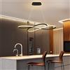 Lanekd LED Lampadario soggiorno a sospensione, L100cm 48W Lampada a Tavolo da Pranzo Cucina Lampadari Moderna Regolabile Altezza Lampada a Sospensione Ufficio Bagno Sala Soffitto Lampade 3000K luce calda