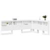 vidaXL Testata Contenitore Bianco 160 cm Legno Multistrato, Mobile per Camera, Testata Rettangolare, soluzioni salvaspazio, Organizer Funzionale, Stile Minimalista