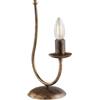 Belight Lumetto Rustico 1 Luce In Ferro Battuto Marrone E Oro