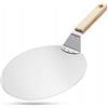 VR VETRINEINRETE Vetrineinrete® Pala per Pizza pizze in Acciaio con Manico in Legno spatola Rotonda per Forno Ø 30,5 cm Paletta per rustici Dolci