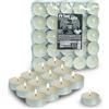 DETERMONDO 100 Tealight Candele Bianche Antigoccia Tea Light Candele Non Profumate Lumini con Durata di 4 Ore