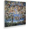 Giallobus - Quadro - Michelangelo - Giudizio universale - Tela canvas - 50x50 - Pronto da appendere - Quadri moderni per la casa