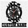 HCLRIU Orologio da Parete Personalizzato per Garage con Testo Personalizzato Adatto per Garage Officine e Cantine Accessorio Decorativo per Meccanici Ingegneri e Falegnami