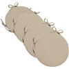 Russo Tessuti Cuscino Rotondo Imbottiti Laccetti per Sedie Sgabelli da Pranzo Portatili Pocket-Beige-4 Cuscini