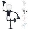 Generic Luce notturna divertente, forma variabile, simpatica lampadina da uomo, mini luce notturna, ventosa pieghevole, decorazione da scrivania a decompressione (nero)