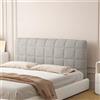 AYUOEODM Copri Testiera Letto Matrimoniale/Singolo/Una Piazza E Mezza Imbottito Tessuto,Elastica Copertura Per Testiera Per Letto Ferro Battuto/Legno/Pelle Fodera Velluto Protezione ( Color : Light gray , Size