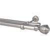 Sento Kit Bastone per Tende in Metallo 25/19mm Acciaio Inox Montaggio a Muro 180 cm avanti