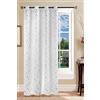 GBiancheria Tenda Semitrasparente Madrid 140x290 cm con Anelli in Alluminio Ø4 cm - Tendaggio Singolo Jacquard Fil Coupé, Motivo Onde/Spirali - Bianco, Grigio, Tortora, Bordeaux, Salvia, Ottanio (Grigio)