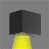 Partenopea® Applique lampada cubo da parete a muro gu10 max 10w led per interno esterno IP65 moderno faretto monoemissione (Cubo Nero, Luce Calda 3000K)