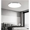 Chao Zan Moderno Lampada da Soffitto LED Luce Rotonda 30W, Plafoniera LED Dimmerazione: 3000k/4000k/6000k per Bagno Cucina Camera da Letto Sala Soggiorno Soppalco Φ27cm (30W, Cornice d'argento)