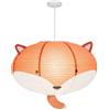 GUANSHAN Lampada a sospensione in carta artistica con animali creativi 3D Lampada a sospensione in carta con orso volpe Lampada a sospensione Lampada a sospensione decorativa per camera da letto