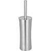 Inbagno Porta Scopino WC Da Appoggio In Acciaio Inox Satinato - Scopino Bagno Moderno Cilindrico Antiruggine - Linea Lunar