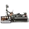 Steelman24 I Omini di Viti Psicologo con Portabiglietti da Visita con Piastra di Incisione Personale I Idee Regalo I Soprammobili in Metallo