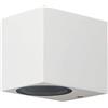 Damastoreitalia Applique da esterno ip65 lampada faretto a parete giardino moderno gu10 (Cubo bianco)