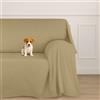 Farè - Telo Salva Divano - Copridivano IMPERMEABILE in tessuto arredo Antimacchia ideale per cani, gatti e bambini - Made in Italy | 250 x 270 cm | ARMOR tortora