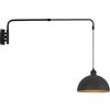 Aioneer Lampada da Parete Telescopica Rotante Industriale Mi con Braccio Oscillante Lungo A LED Nero, Applique da Parete per Interni, Studio, Comodino, Ristorante, PiccoloB Small