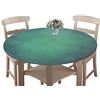 Chickwin-Shop Chickw11 Moderno Tinta Unita Rotonda Tovaglia con Bordo Elastico, Copritavolo Impermeabile Antiscivolo, Tovaglia per Cucina, Picnic, Interno e Esterno (Verde,200 cm)