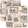 PARAMAISON Cuscini Coprisedia Shabby Chic Cuore, Set da 2 pezzi, Imbottito, con Fascia Elastica, Sfoderabile, 40x40 cm, Vari Colori