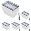 ledscom.de 5x LED pavimentazione pietra terra luce da incasso CUS per esterni, IP67, angolare, 8 x 5cm, bianco caldo