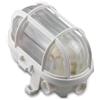 PLAFONIERA OVALE A TARTARUGA IP44 CON GABBIA COLORE BIANCO pvc