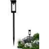 jlceh Luci per vialetti esterni, luci solari per vialetti - Luci da giardino solari impermeabili,Lampioni stradali impermeabili di grandi dimensioni, luce gialla calda super luminosa per picchetti da