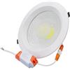 JANDEI - Faretto LED COB da Incasso da 20W, 1800 Lumen, Cornice Rotonda Bianca 185x55mm (Foro da 160mm). IP44 Ideale Cucina, Bagno - Luce neutra 4200K