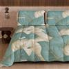 PETTI Artigiani Italiani Trapunta Invernale Matrimoniale 270 × 260 cm | Tropical Celeste Oro, Microfibra Double Face con Stampa Digitale, 300 g/m², Made in Italy