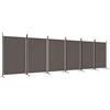 vidaXL Divisorio a 6 Pannelli Antracite 520x180 cm Tessuto