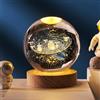 Dujuanus Ludosphere Lamp, 3D Galaxy Crystal Ball Night Light, Moon Ludosphere, Crystal Ball Night Light Glass Ball Night Lamp, Galaxy Lights for Bedroom (8CM,Solar System)
