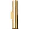 SOLLUX lighting Lampada da Parete - Applique da Parete - in Acciaio - Lampadina LED - 1 Paralume - Oro Lucido Lagos