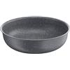 Lagostina Ingenio Induction Wok, Alluminio Antiaderente, Effetto Pietra, 28 cm
