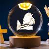 SHENGBEIDZ Incisione Personalizzata Cornici Per Ecografie 2D Con Sfera Di Cristallo, Sfera Di Cristallo Personalizzata Per Annunciare La Gravidanza, Supporto In Legno E Luce Notturna Soffusa(6cm/2.36in)