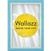 Wallazz Cornice Portafoto in Legno 30x45cm Azzurro/Bianco. Cornice per Foto con Vetro Sintetico Infrangibile - Porta Foto Decorativo - Made in Italy