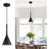 KCO Lighting Lampadario a Sospensione Moderna Cilindro Nero con LED - Minimalista per Soggiorno, Isola Cucina, Camera da Letto, Comodino