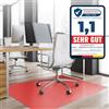 KARAT Neo - Tappetino Protettivo per Pavimenti duri, per Sedia da Ufficio, parquet, Laminato, Sedia da Ufficio, Spessore: 1,5 mm (Rosso, 90 x 200 cm)