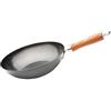 WECOOK! Carbono Wok Induzione 28 cm, Antiaderente Titanio QUANTANIUM Ecologico 3 Strati PFOA-Free, Acciaio al Carbonio, Manico in Simil Legno, Vitroceramica, Gas, Lavastoviglie