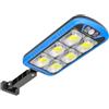 Generico Lampione Faro da Parete con Pannello Solare Fotovoltaico Faretto da Esterno 150 LED Cob IP65 Sensore Movimento 40 x 13 cm con Kit di Fissaggio
