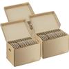 IMBALLAGGI 2000-3 Scatole Trasloco 40x30x30, Scatole Cartone con Coperchio e Divisori Trasporto 12 Piatti e Portaoggetti Fragili Fino a 5kg, Scatoloni per Trasloco 100% Eco Doppio Strato Rinforzato