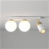 Generic Lampadari Plafoniera Lampada da Quadro Regolabile per Interni Globo in Vetro E27 4000K Faretto LED Lampada da soffitto antiriflesso per corridoio Soggiorno Camera da Letto Negozio