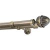 HDTL Kit Bastone per Tende in metallo 25/19mm Ottone Antico Montaggio a Muro 200 cm Rode