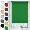 Sonello Tenda a rullo oscurante Klemmfix senza Forare 90cm x 210cm Verde, tenda avvolgibile oscurante con morsetti e con catenella per finestre e porte, Blackout, opaco, Protezione Solare