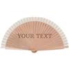 Wanapix | Ventaglio di Legno Personalizzato | Testo Inciso | Ventaglio Pieghevole | Ventilatore a Mano | Regalo Originale | 42x23 cm