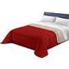 Tata Home Trapunta Invernale Tinta Unita Double Face Piazza Mezza Imbottita 300 gr/mq Piumone Caldo Letto Piazza e Mezza 220x260 cm Made in Italy Bicolore Bordeaux Tortora MOD. D