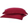 Bonazzi Home, 2 federe per cuscino in raso di puro cotone, misura 50x80cm, 100% MADE IN ITALY (Ciliegia)