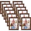 Giftgarden Cornice portafoto 18 cm x 13 cm (7 x 5), colore marrone noce rustico, set da 12 pezzi, confezione grande, da parete o da tavolo
