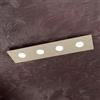 Top Light Plafoniera da soffitto rettangolare 4 luci Area con attacco GX53, struttura colore sabbia, design moderno 80x20x3cm