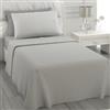 L'ANTICO ARCOLAIO - Lenzuola Letto Singolo 100% Cotone Completo con Federe Cuscini, Set Anallergico e Antiacaro, Colore Tinta Unita, Manifattura Made in Italy con Fibra Naturale