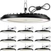 NFOIEIS 10 Pack Faretto LED UFO 200W, 30000LM 6000K Lampada Officina Super Luminose Bianco Freddo, IP65 Impermeabile Industriale Faretto, Lampada LED per Garage, Magazzini, Fabbrica, Stadio Coperto