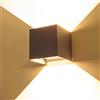 Partenopeautensili® APPLIQUE LED CUBO 12 WATT IMPERMEABILE DA INTERNO ED ESTERNO LAMPADA DA PARETE IN ALLUMINIO CON ANGOLO LUCE REGOLABILE UP DOWN MODERNO LED A LUCE (Grigio, 12W Luce calda 3000K)